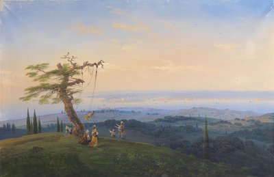 Evening Pleasures Outside the Gates of Constantinople by Carlo Bossoli